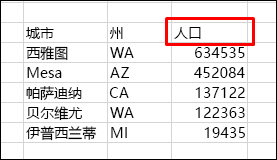 使用標題行對數據進行排序