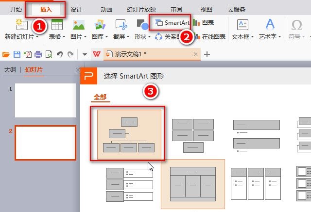 wps怎么做结构图?