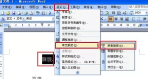 怎么给word 2003文字添加拼音？