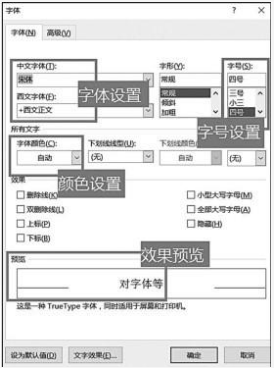 word字体怎么设置