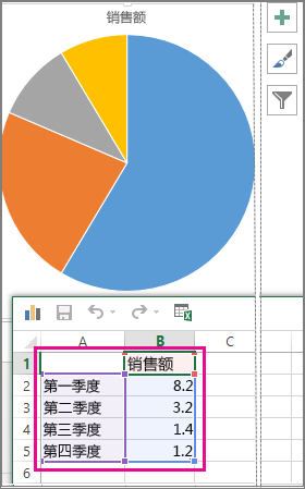 添加饼图