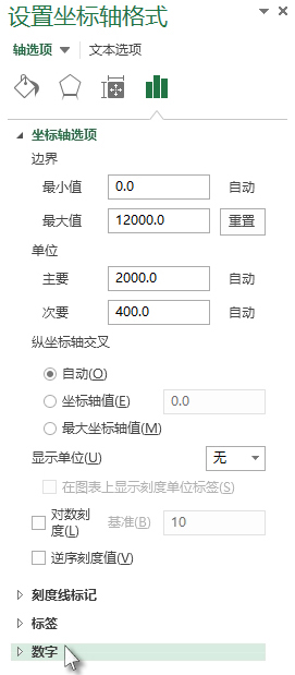 更改图表中的轴标签
