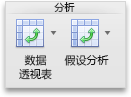 "数据"选项卡，"分析"组