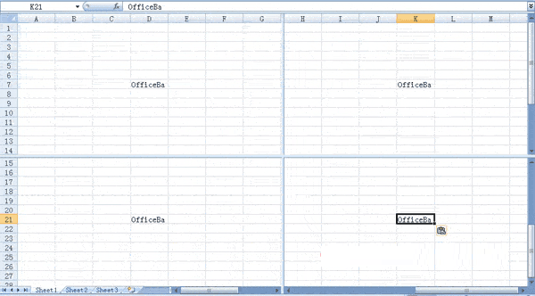 Excel2007技能:等分编辑界面