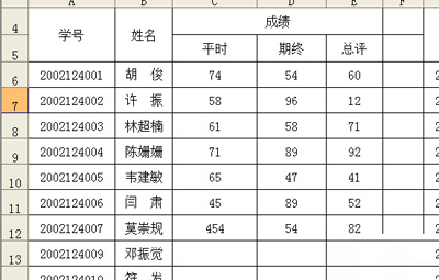 先选定单元格