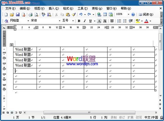光標(biāo)停留在需拆分的位置