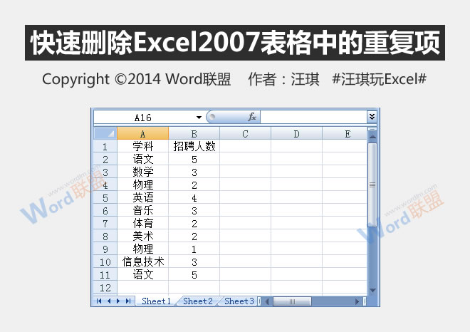 原始表格