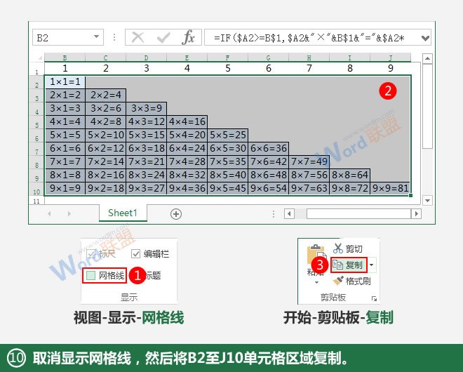 復制乘法表