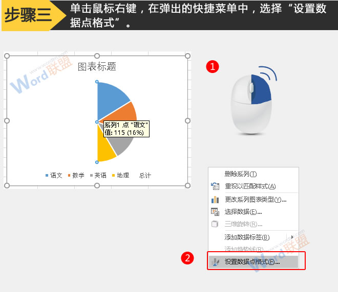 選擇“設置數據點格式”