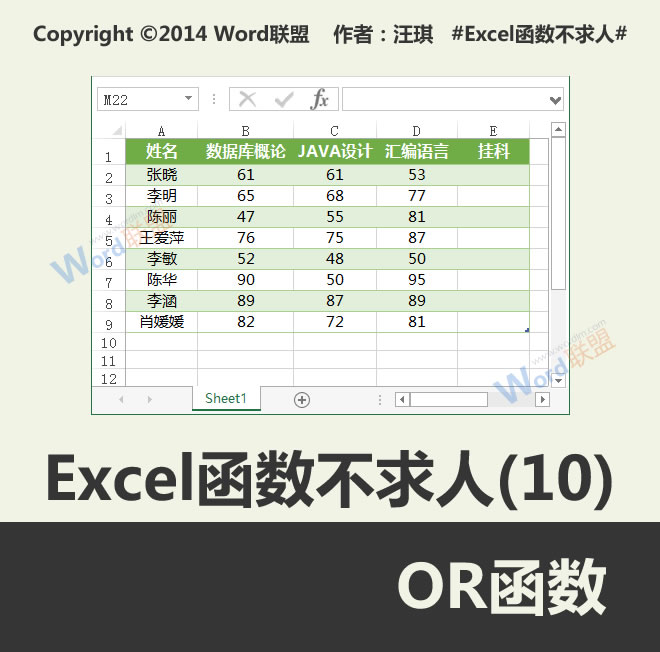 or函数:不求人Excel函数(10)