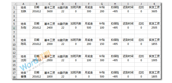財務必備知識：如何用Excel制作工資條