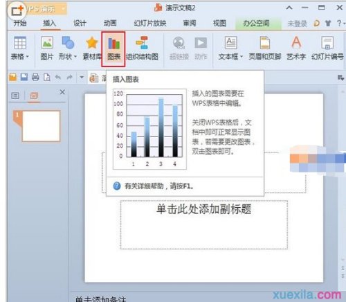 如何在wps ppt中插入直方图