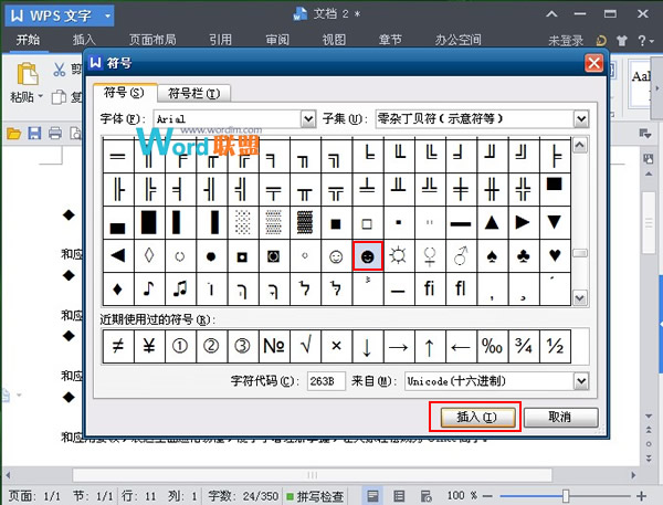 选择一种项目符号