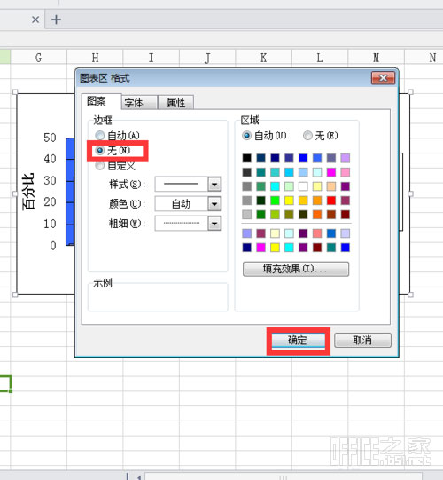將WPS表格轉換的圖表的外框去掉