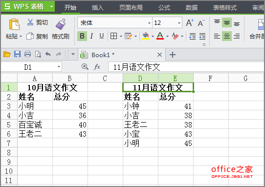 如何计算多个工作表数据总和