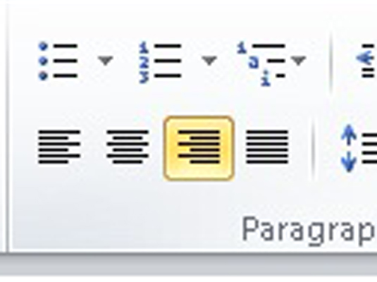 如何在Word 2010中对齐和对齐文本？