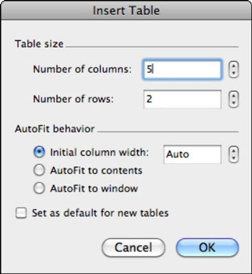 如何在Mac的Word 2011中制作表格？
