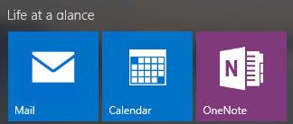 Windows 10附带了Outlook（邮件），日历和OneNote。